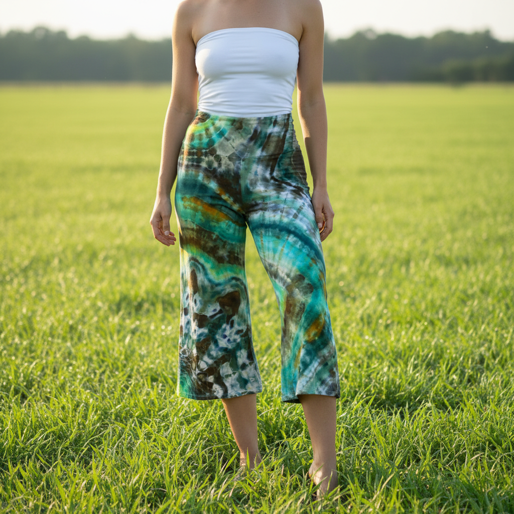 Rayon Palazzo Capris X-Small